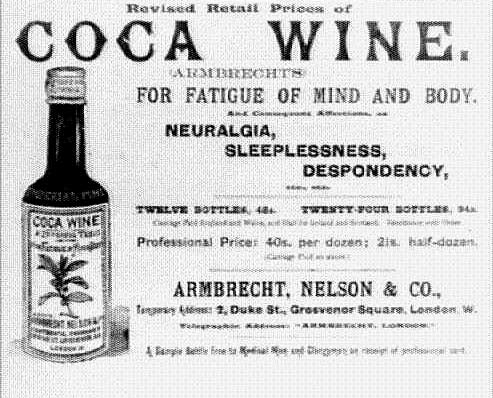 photo of an advertisement for coca wine